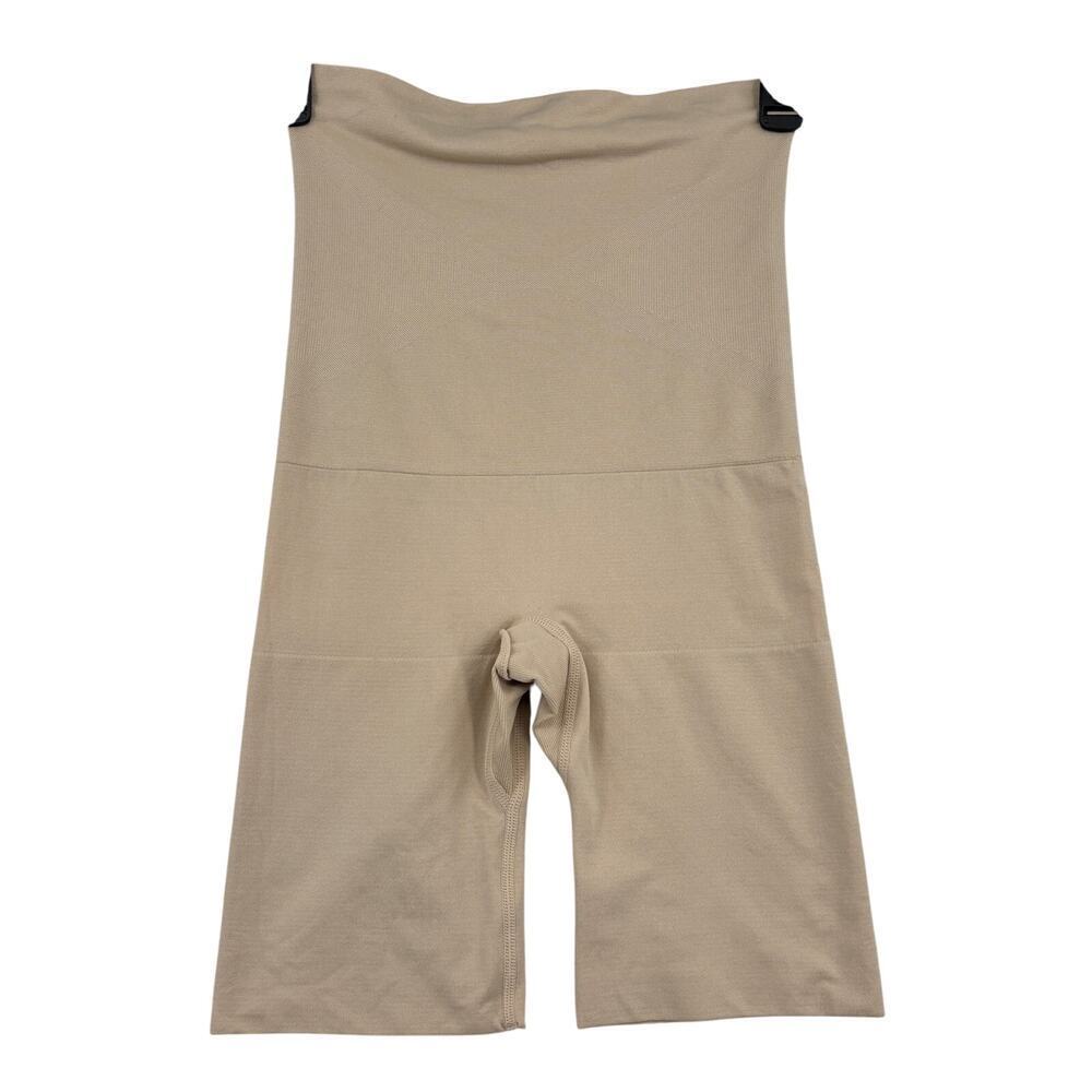 Maidenform Shaper Size M Beige Nude High Waist Thigh Slimmer Firming Smoothing‎